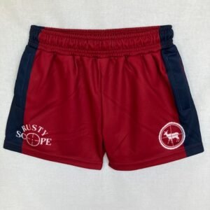 Maroon and Navy Footy Shorts Boys