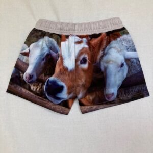 Cow Footy Shorts Girls
